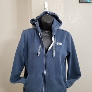 The North Face Zip Up Blue Sweatshirt Size Medium